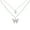 Silver, variant on Jiaroswwei Butterfly Necklace Double Layer Rust-proof Alloy Butterfly pendant Personality Fashion Clavicle Chain for Women
