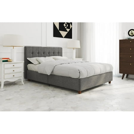 Better Homes & Gardens Porter Upholstered Platform Bed, Multiple Sizes, Multiple