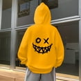 thumbnail image 3 of SonxaHe Big Boy's Hoodie Fleece Cartoon Graphic Hooded Top with Pocket Streetwear Sports Active Hoodie for Kids Yellow,Size 9-10, 3 of 8