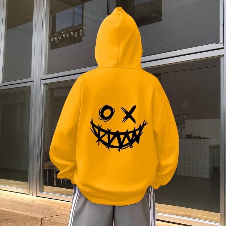 SonxaHe Big Boy's Hoodie Fleece Cartoon Graphic Hooded Top with