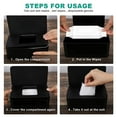 thumbnail image 4 of Rirool Tissue Storage Box - Portable Reusable Diaper Wipes Dispenser - Baby Case Wipe Holder - Keeps Fresh - Easy Open/Close Container Lid - Black, 4 of 8