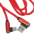 thumbnail image 4 of Miangastore 1M Right Angle Type-c Cable Braided USB 2.4 A to 90 Degree Data Cable Charger Cord for Universal Phone (Red), 4 of 9