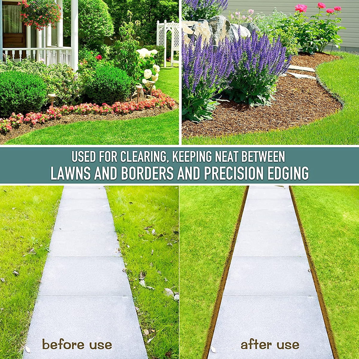 Buy Welpettie Garden Edger Half Moon SawTooth Hand Edger Ergonomic