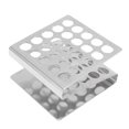 thumbnail image 2 of Estante Para Tubos De Ensayo De 25 Agujeros, Soporte De Almacenamiento En Forma De Z De Acero Inoxidable, Organizador Para Tubos De Ensayo De Menos O Igual A 17 Mm De Diámetro, 2 of 7
