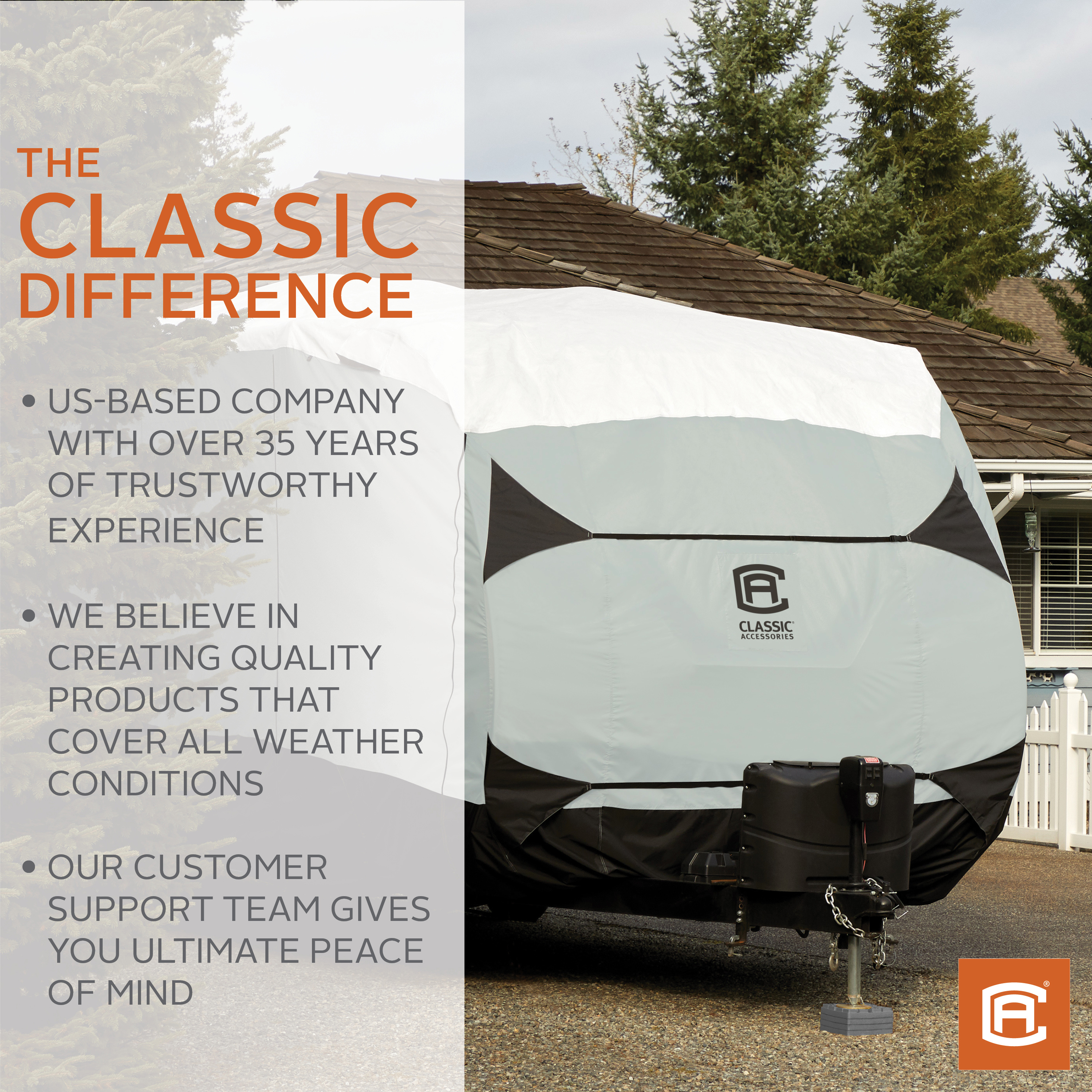 Classic Accessories Copertura Per Camper Classe B SkyShield – 20-23 Ft, Tessuto Tyvek®, Protezione UV, Fori Arieggiati, Garanzia 3 Anni