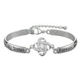 thumbnail image 1 of Riforla Women's Bracelet Zircon Women's Slide Bracelet Adjustable Women's Silver Bracelet Women's Jewelry Layered Pendant Bracelet Lettering Bracelet Bracelet Bracelets Silver, 1 of 9