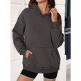thumbnail image 6 of Oversized Hoodies for Women Acid Wash Sweatshirt Cute Pullover Fall Winter Long Sleeve Shirts Gray S, 6 of 9