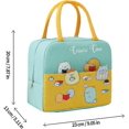 thumbnail image 3 of Cute Cartoon Animals Leisure Time Lunch Bags For Kids Reusable Insulated Lunch Box Female White Collar Nurse Student Office Worker Lunch Tote Bag, 3 of 5