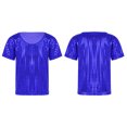 thumbnail image 2 of Toddler Tshirt Toddler Girls Boys Casual Sequin Glitter Party Carnival Gown Short Sleeves Vest Top Comfort Colors Tshirt(Color:Blue,Size:6-7 Years), 2 of 5