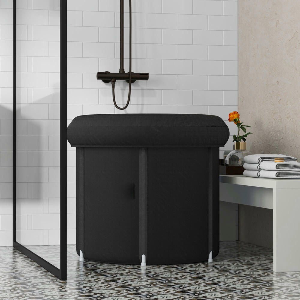 Upgrade XL 129 Gal Multiple Layered Portable Outdoor Cold Plunge Tub For Recovery Large Oval Ice - View #6