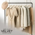 thumbnail image 3 of Utopia Home Velvet Hangers 20 Pack – Luxury Non-Slip Slim Pant & Coat Hangers, Strong Space-Saving Clothes Hangers with Pants Bar and 360° Swivel Hook – Ivory, 3 of 8