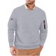 thumbnail image 1 of pstuiky manga larga de hombre, Sudadera de trabajo de color liso con cuello redondo, manga larga y bolsillo para hombre Tops de hombre l, 1 of 8