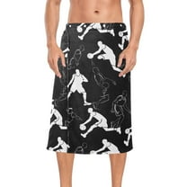 Ryvnso Men's Adjustable Shower Wrap Basketball Players Bath Towels with Snap Closure 28 x 60 inch