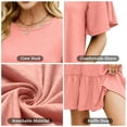thumbnail image 3 of SHIBEVER Women Summer Dresses Casual Crew Neck Ruffle Hem Mini Dress Comfy Short Sleeve Loose Swimming Skirts Shirt Dress, 3 of 9