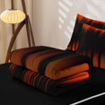 thumbnail image 5 of jejeloiu Modern Geometric Pattern Zipper Twin Comforter Sets with Fitted Sheet and 2 Pillowcases For Girls,Gradient Lines Art Zipper Bedding Set For Kids,Reversible,4-Piece, 5 of 7