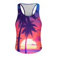 thumbnail image 3 of qelini Tank Top Stretchy for Men Big and Tall Vest Top Crew Neck Sleeveless Vest Hawaiian Print Workout Cloths, 3 of 4