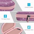 thumbnail image 3 of Funda para gafas de sol Fintie con mosquetón, carcasa rígida a prueba de golpes, fundas para gafas deportivas de viaje con cremallera, soporte para gafas (morado brillante), 3 of 8