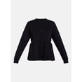 thumbnail image 5 of Scenario Women's Peplum Fleece Pullover with Long Sleeves, Size XS-XXXL, 5 of 5