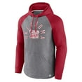 thumbnail image 2 of Men's Fanatics Crimson/Heather Gray Oklahoma Sooners Wrap Up Raglan Pullover Hoodie, 2 of 3
