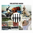 thumbnail image 7 of Bungee with Hooks,4Pcs Expanders with Hooks,100cm Adjustable Elastic Strap for Bicycle Carriers,Motorcycles,4 x Adjustable bungee cord,Gray Black, 7 of 7