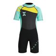 thumbnail image 3 of Kids Short Sleeve Wetsuit Bathing Suits Swimsuit + , Yellow, L L, 3 of 10
