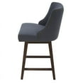 thumbnail image 4 of Kuka Home 26"H Swivel Modern Fabric Counter Stool in Blue, 4 of 11