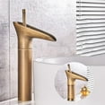 thumbnail image 4 of All Copper Retro Hot and Cold Basin Over Counter Basin Waterfall Faucet, 4 of 9