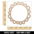 thumbnail image 2 of Scalloped Circle Frame Doodle Wood Shape Unfinished Piece Cutout Craft DIY Projects - 4.70 Inch Size - 1/8 Inch Thick, 2 of 7