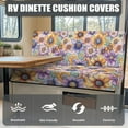 thumbnail image 4 of XYZCANDO Beautiful Chrysanthemum Pattern RV Dinette Cushion Covers Washable Camper Accessories Cute Universal Slip Covers for Loveseat Cushion Covers for Couches and Sofas Travel Trailer Accessories, 4 of 7