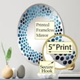 thumbnail image 3 of Designart "Lightning in a Stormy Thunderstorm" Lightning Polka Dot Round Wall Mirror - Landscapes Oval Printed Decorative Mirror - Multiple Color Options, 3 of 5