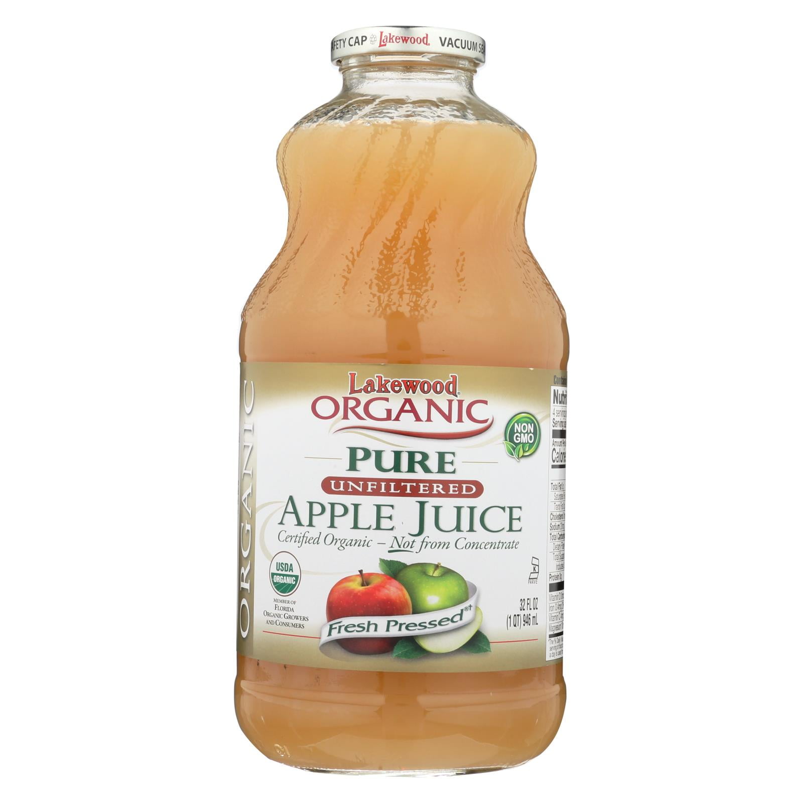 Lakewood Organic Juice Pure Apple Case of 6 32 fl oz.