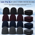 thumbnail image 2 of Yacht & Smith Wholesale Bulk Winter Beanies, Cold Weather Thermal Stretch Skull Cap, Mens Womens Unisex Hat (Pack D/Striped, 144), 2 of 7