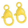 thumbnail image 4 of perfeclan 2 Pieces Lobster Clasp Lobster Claw Clasp DIY Heart Shape, Cute Keyring Buckle Hook for Purse Keychain, Sewing Charms Keyring Yellow, 4 of 8