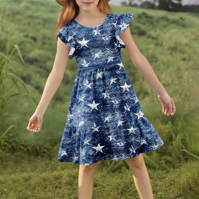 blue star print dress Buy Yumi Blue Star Print Foil Long Sleeve Dress from Next USA