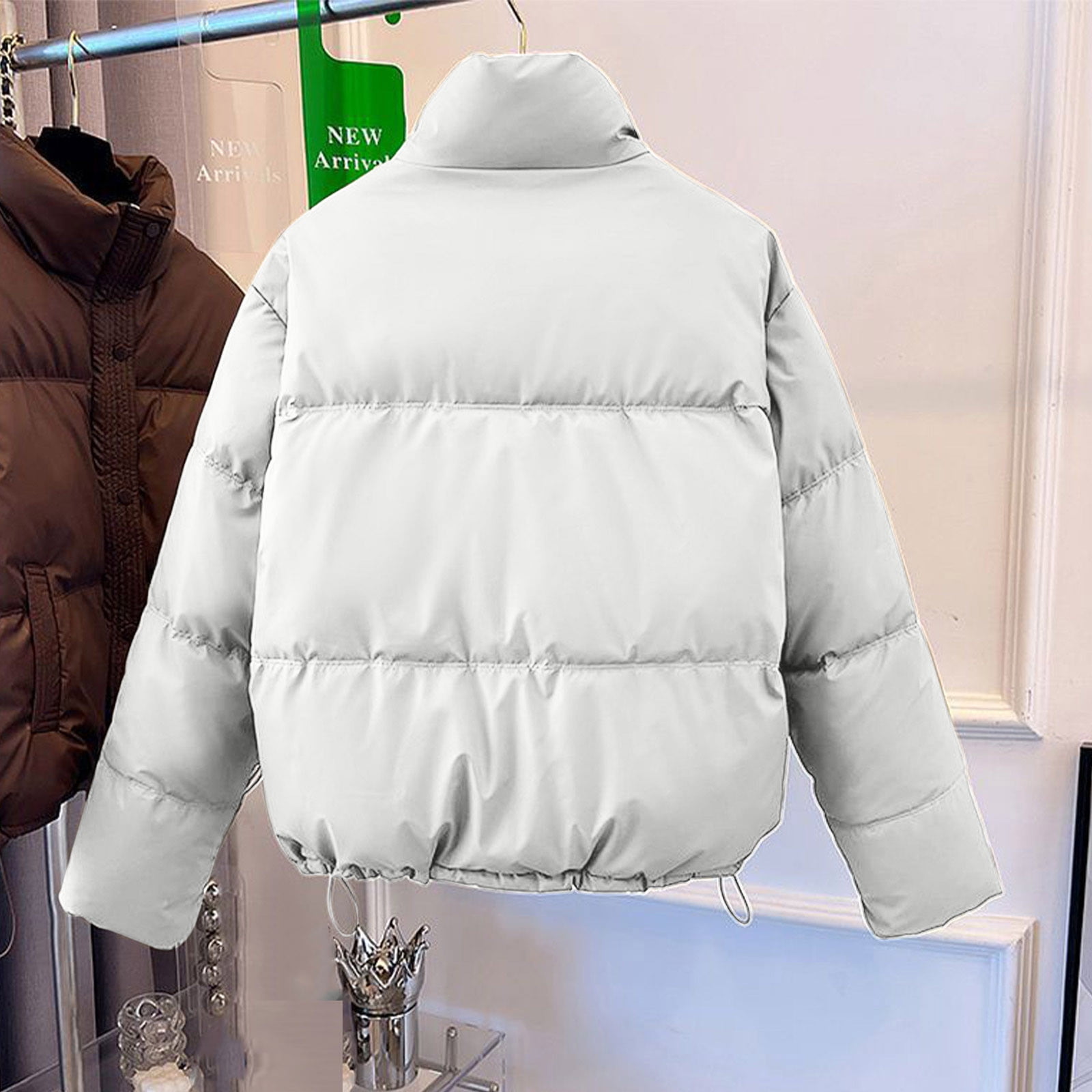YUNAFFT Warm Short Padded Coat Stand Collar Loose Fit Winter