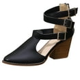 thumbnail image 2 of Wowcloth Women's Open Toe Sandals – High Heel with Pointed Toe and Retro Buckle for Fashion Casual Summer Wear, 2 of 9