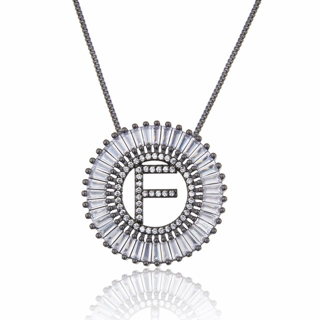 Collier Pendentif Alphabet A-Z Breloques Femme Chaîne Lettre Initiale