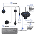 thumbnail image 2 of Audífonos Bluetooth 5.0 Edr BLOOSOM para Casco Con Micrófono Negro, 2 of 5