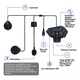 thumbnail image 2 of Audífonos Bluetooth 5.0 Edr BLOOSOM para Casco Con Micrófono Negro, 2 of 5