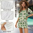 thumbnail image 5 of FKELYI Women's Swimsuit Cover Ups Summer Beach Cover Up Breathable Bathing Suit Cover-Up St.Patrick Shamrock Leaf Print Half Sleeve Beachwear Bikini Dress for Lady Vacation, L, 5 of 6