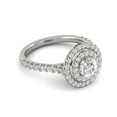 thumbnail image 2 of 1.00ctw Diamond Halo Engagement Ring in 10k  White Gold, 2 of 4