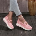 thumbnail image 6 of Womens Orthopedic Shoes, Women's Casual Loafers Comfortable Orthopedic Sneakers for Women Business Non-Slip Walking Fashion Retro Lightweight Penny Work Flats Loafer Slip On Shoes, Pink 7, 6 of 9