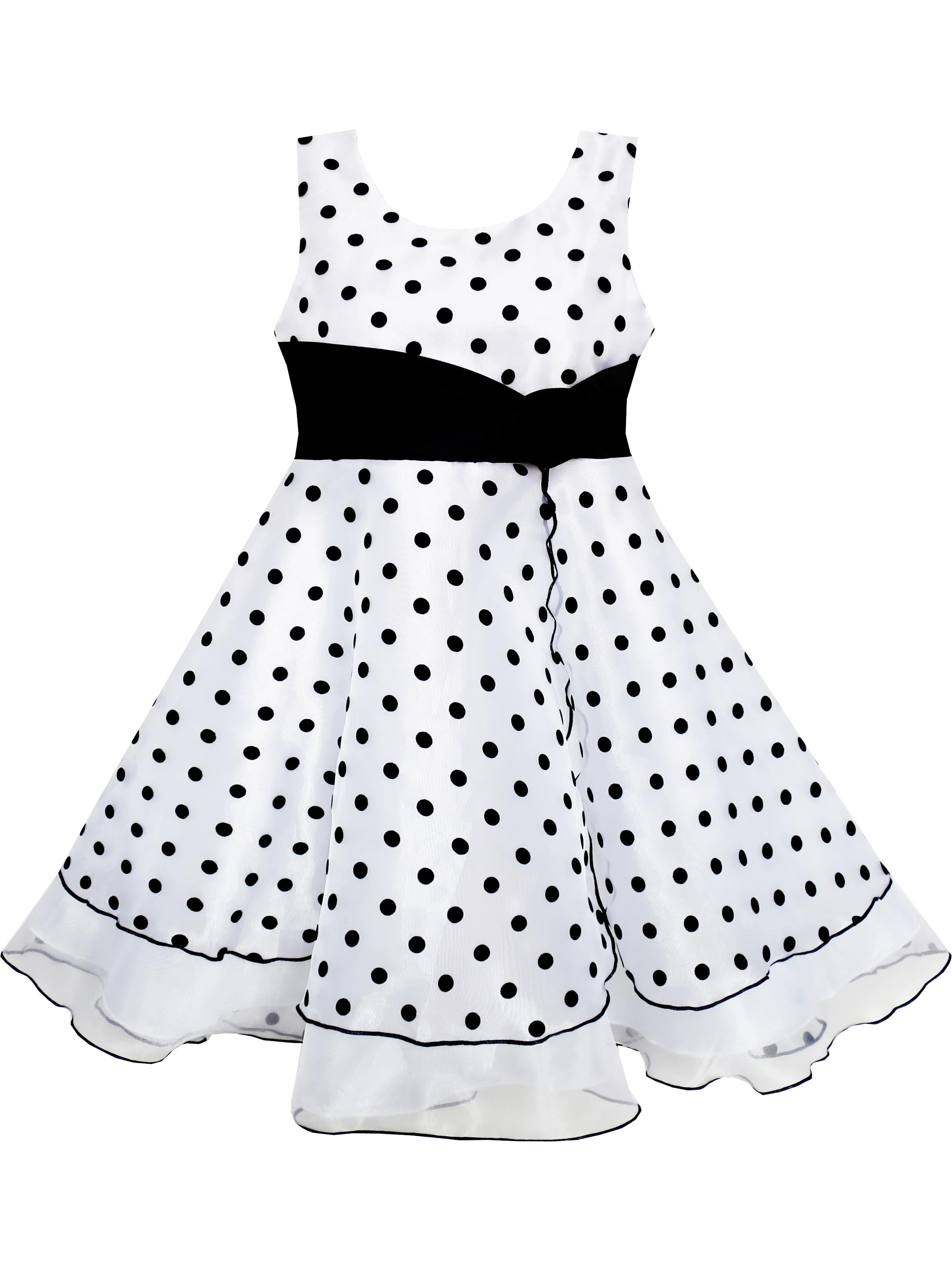 Girls Dress Black White Dot Tulle Party Pageant 9-10 Years | Walmart Canada