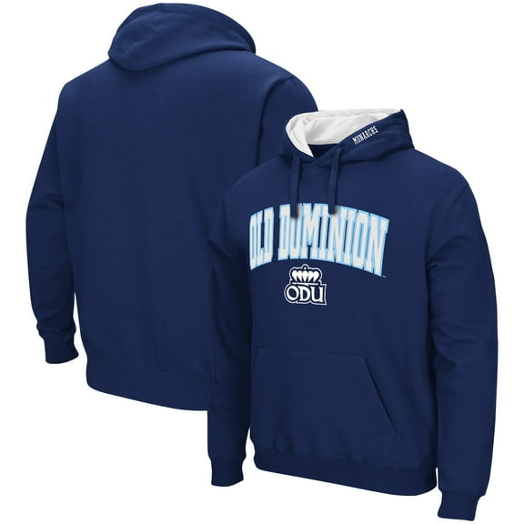 Men's Colosseum Navy Old Dominion Monarchs Arch & Logo 3.0 Pullover Hoodie