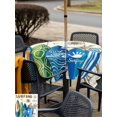 thumbnail image 5 of Outdoor Tablecloth with Umbrella Hole for Patio/Picnic/Party/Camping, Beach Surfboard Waterproof Table Cloth Square Cover Washable, Summer Sea Surfing Tropical Botanical Tree (60"x 60"), 5 of 8