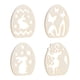 thumbnail image 5 of 4pcs Molma Conejito Pascua Molde Conejo DIY Hollow Reutilizable para Del, 5 of 6