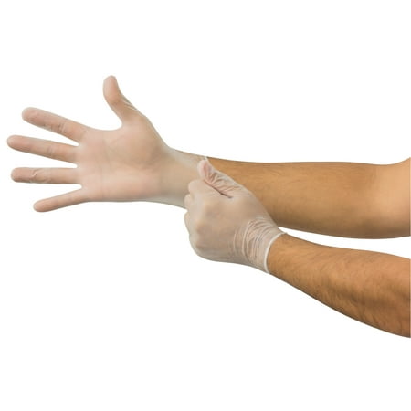 Ansell Microflex V28 Disposable Vinyl Single Use Gloves, 5.1mil, Medium Natural, Case of 1000