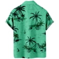 thumbnail image 3 of Camisas Hombre Camiseta de hombre informal con diseño de moda superior con estampado de calle al libre con estampado 3d de árbol de (Green, XXS), 3 of 4