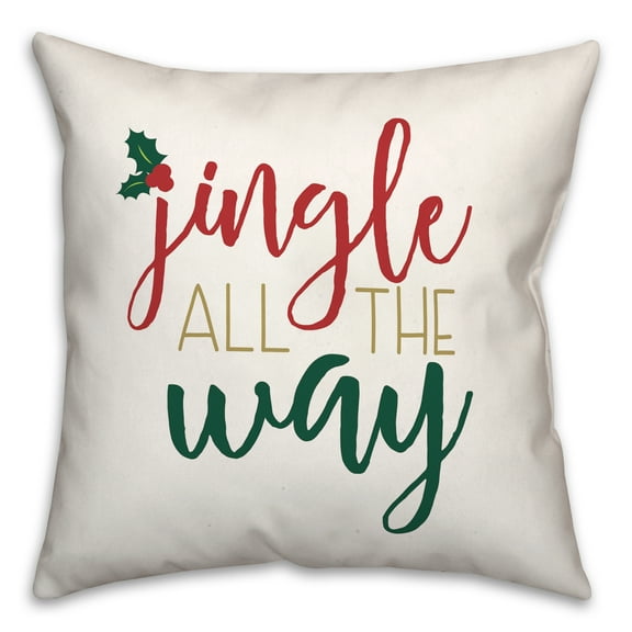Creative Products Jingle All the Way 18 x 18 Spun Poly Pillow