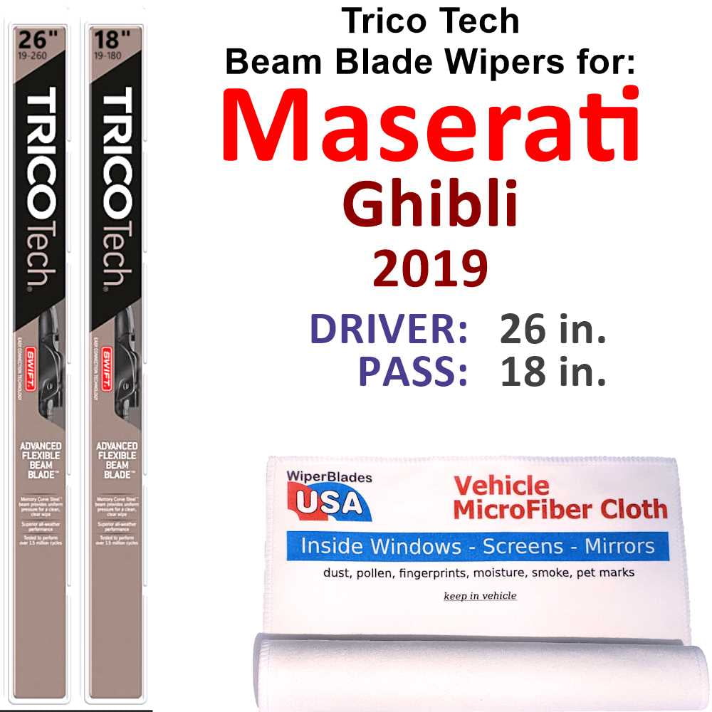 2019 Maserati Ghibli Beam Blade Wipers (Set of 2)